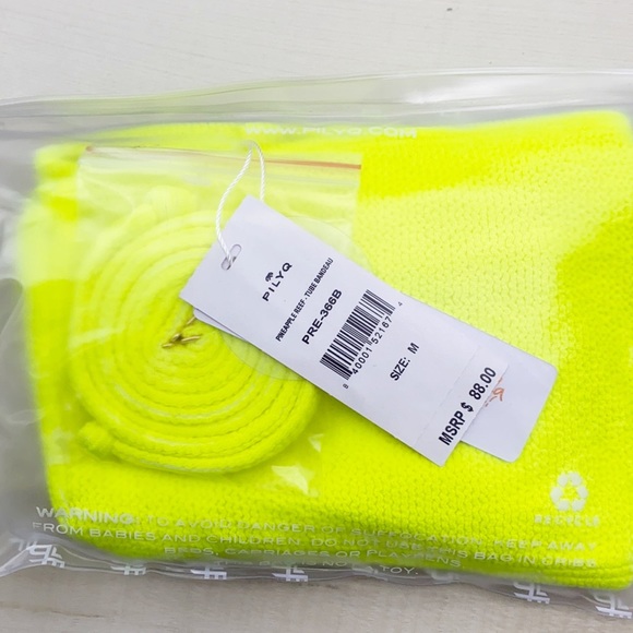 PILYQ PINEAPPLE TUBE BANDEAU NWT Bikini SET 
MED - Picture 13 of 14